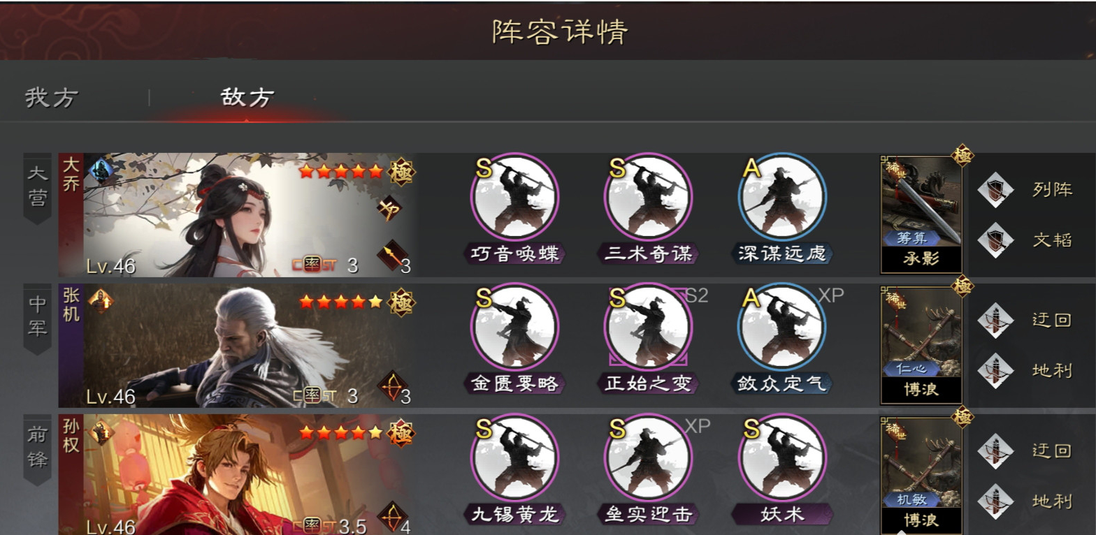 率土之滨怎么排列武将