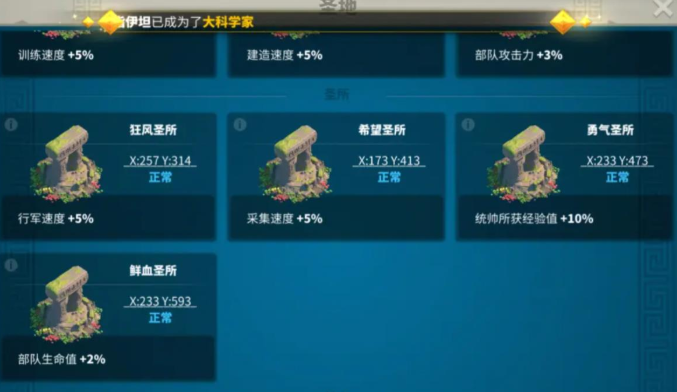 万国觉醒勇气圣所可以提供什么