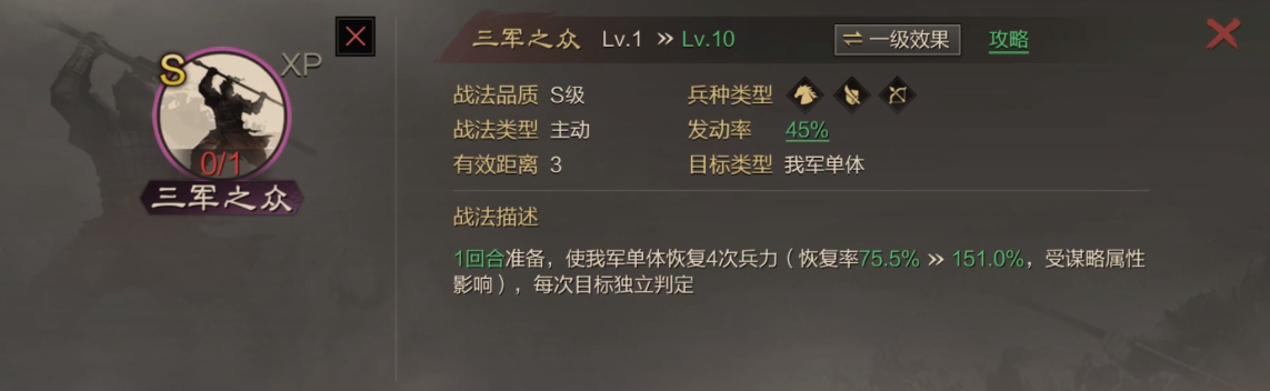 率土之滨三军之众怎么用